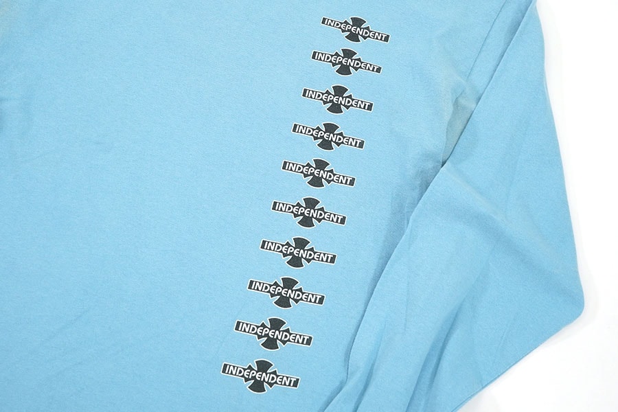 00's NHS INDEPENDENT 両面プリント ロングスリーブTシャツ スカイ