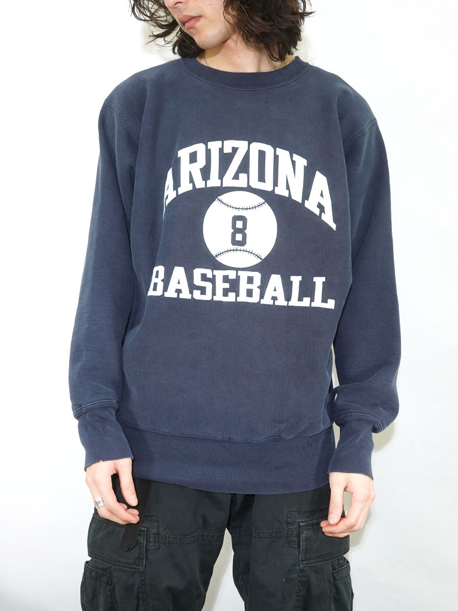 90'S CHAMPION REVERSE WEAVE CREW ''ARIZONA BASEBALL'' (SIZE. X