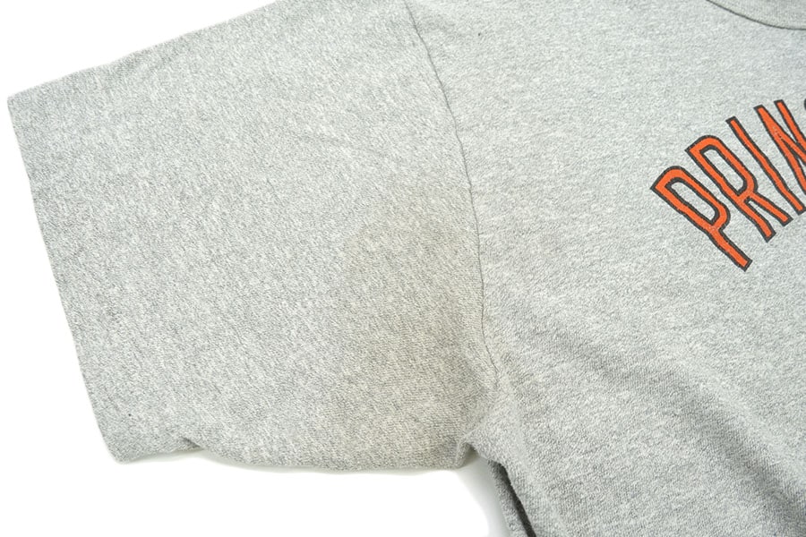 90's 青刺繍タグ チャンピオン ''PRINCETON'' 霜降りグレー Tシャツ 表記(XL) USA製