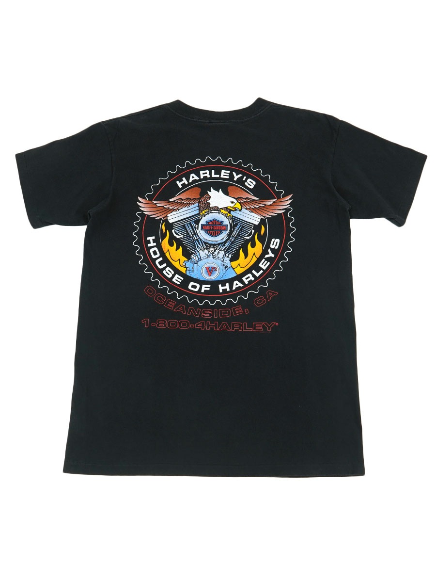90'S HARLEY-DAVIDSON ''HARLEY'S HOUSE OF HARLEYS'' T SHIRT (SIZE.MEDIUM)