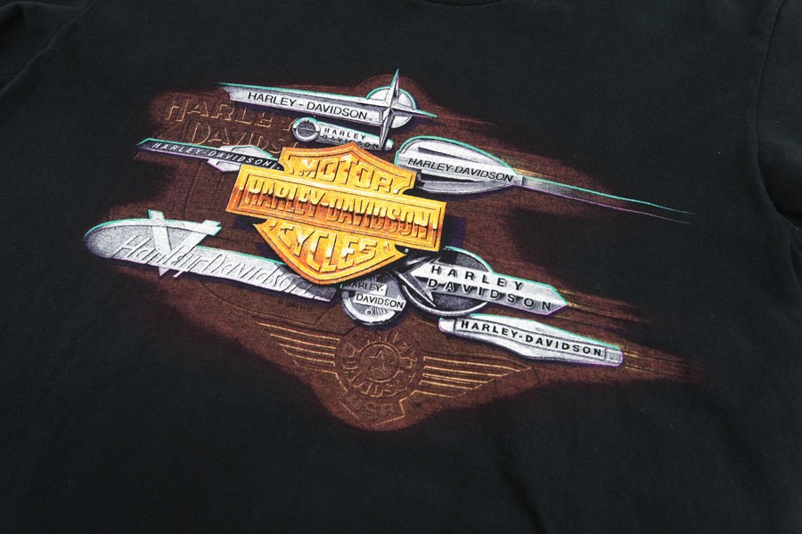 90'S HARLEY-DAVIDSON ''HARLEY'S HOUSE OF HARLEYS'' T SHIRT (SIZE.MEDIUM)