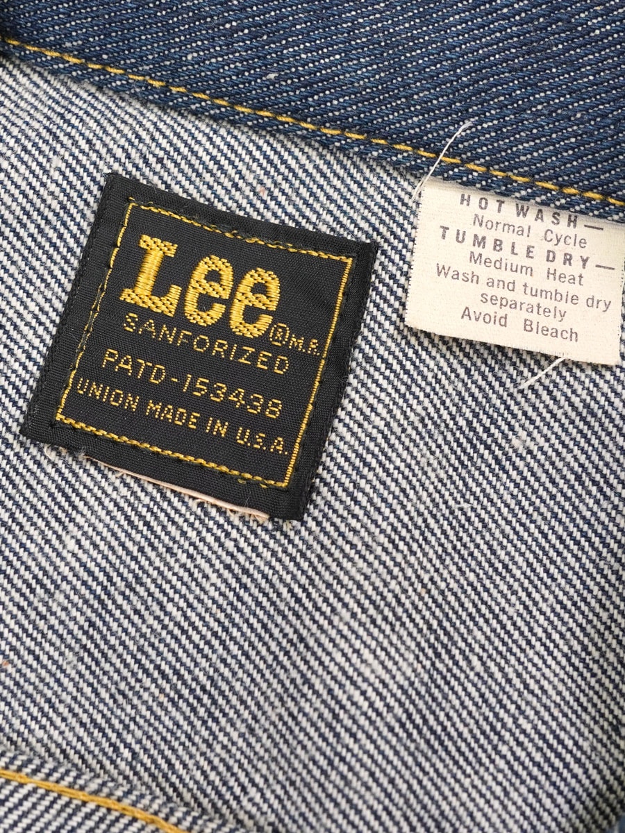 80s USA製 Lee 濃紺 ヴィンテージ デニムジャケット 44 L XL