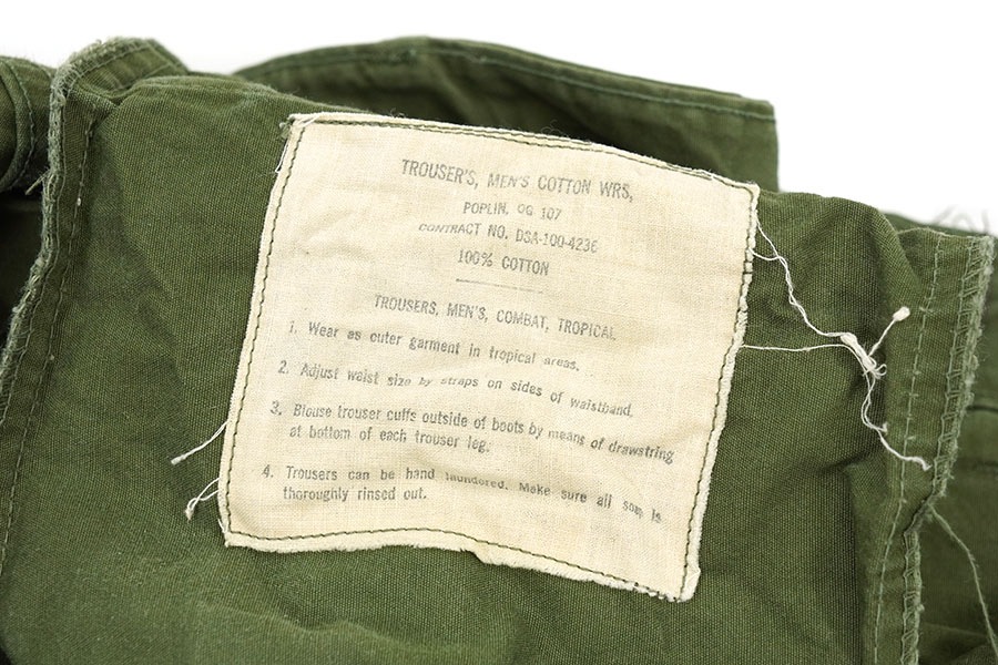 60's U.S.ARMY ファティーグパンツ 3rd ノンリップ 表記(SMALL SHORT)