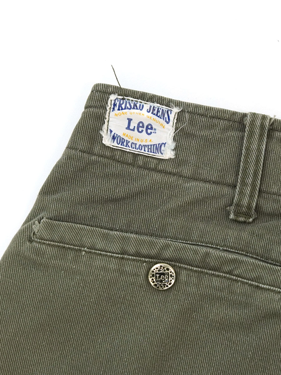 70's Lee フリスコパンツ モスグリーン 実寸(39.5x31.5位) | NEW ITEM