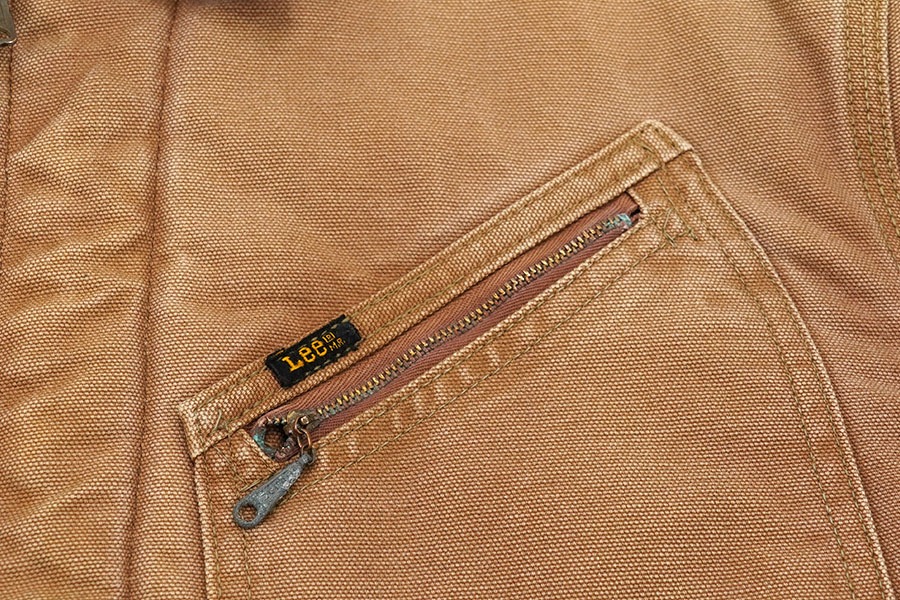 70's Lee 91-Bタイプ 裏キルティング ブラウンダックジャケット 実寸