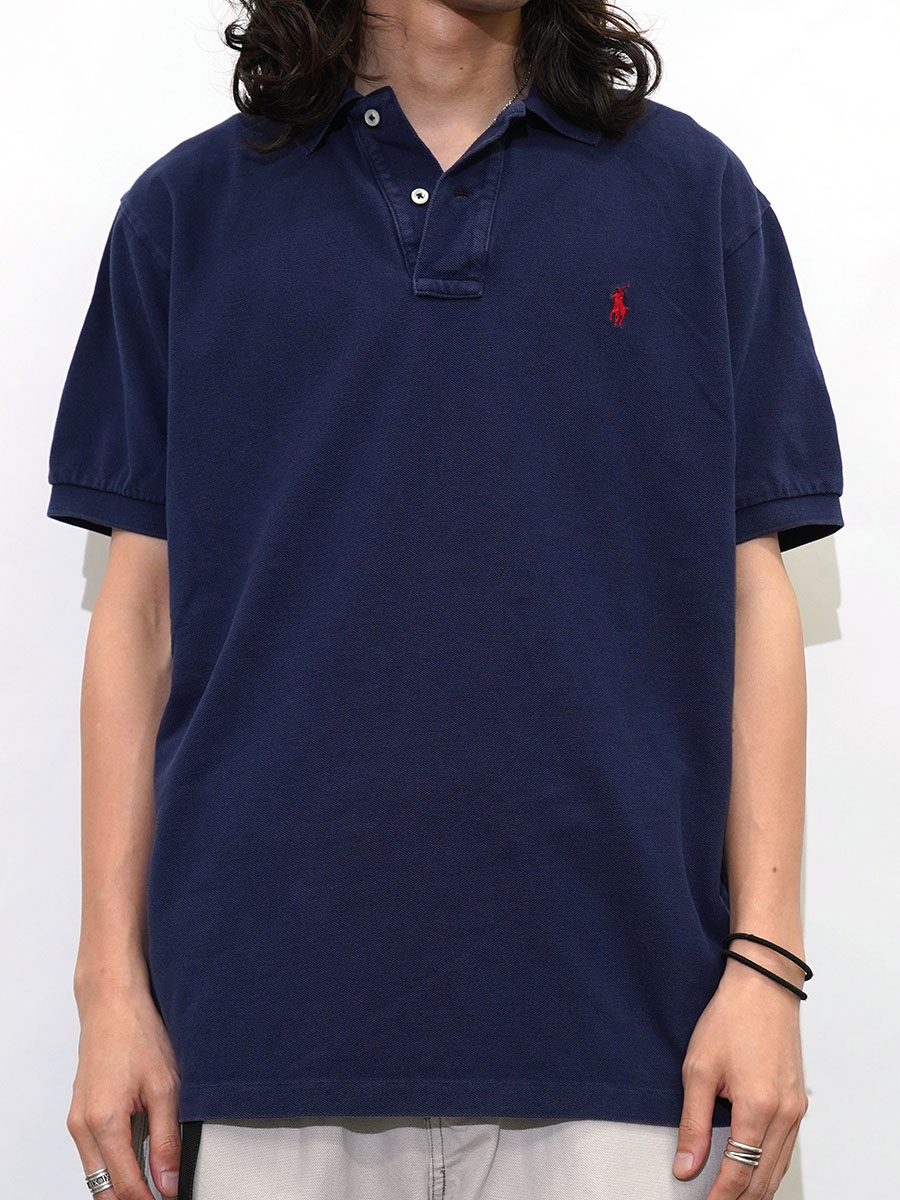 RALPH LAUREN S/S POLO SHIRT PLAIN NAVY (SIZE.LARGE) | NEW ITEM