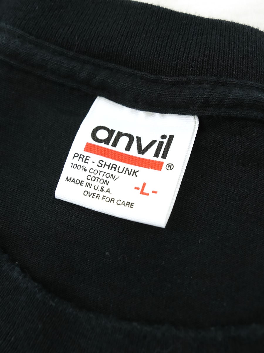 【USA製】90s Budweiser 企業プリントTシャツ L anvil 90's anvil ''Budweiser'' カエル 両面プリント Tシャツ 表記(L