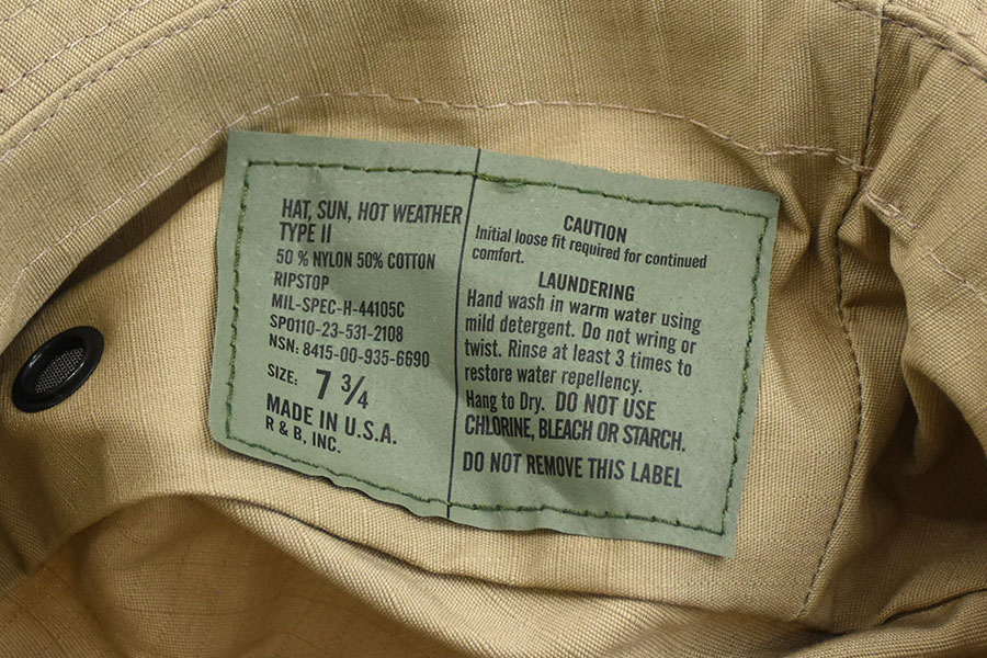 USA製 R&B, Inc. MIL SPEC ブーニーハット ベージュ 表記(7 3/4) DEAD