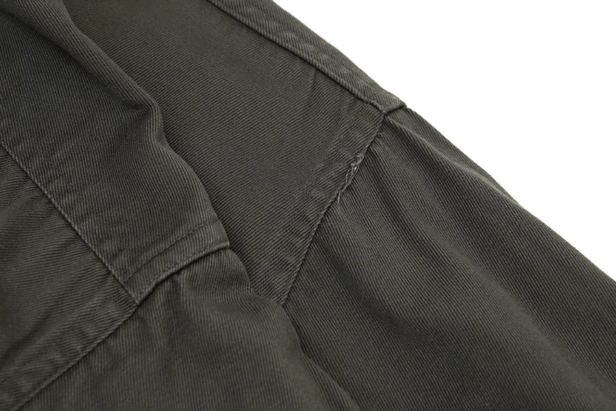 50's～ HECULES チノワークシャツ マチ付き チャコールグレー 実寸(M位)