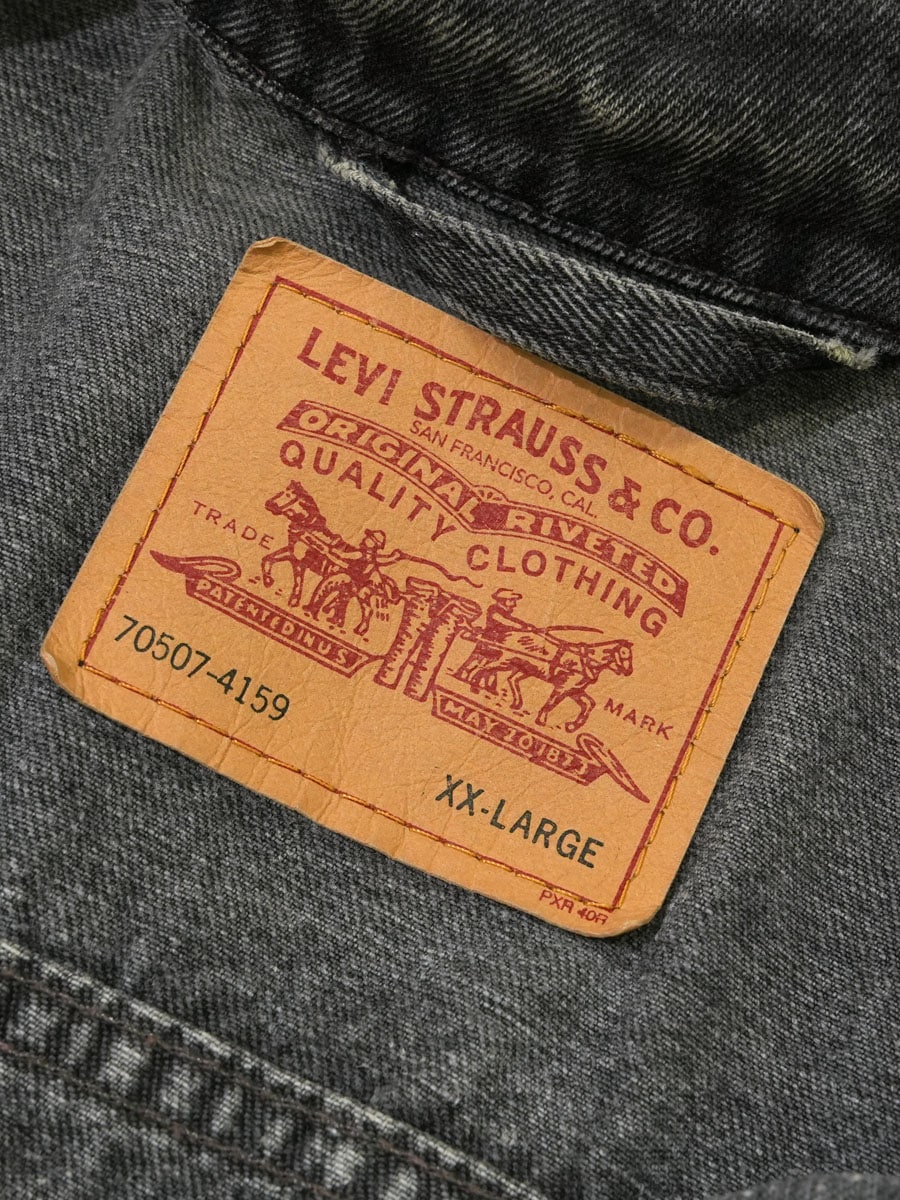 90's Levi's 70507-4159 4ポケ ブラックデニムJKT 表記(XXL) USA製