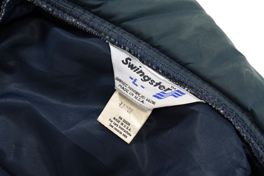 70's Swingster 無地ネイビー レーシングジャケット 表記(L) USA製