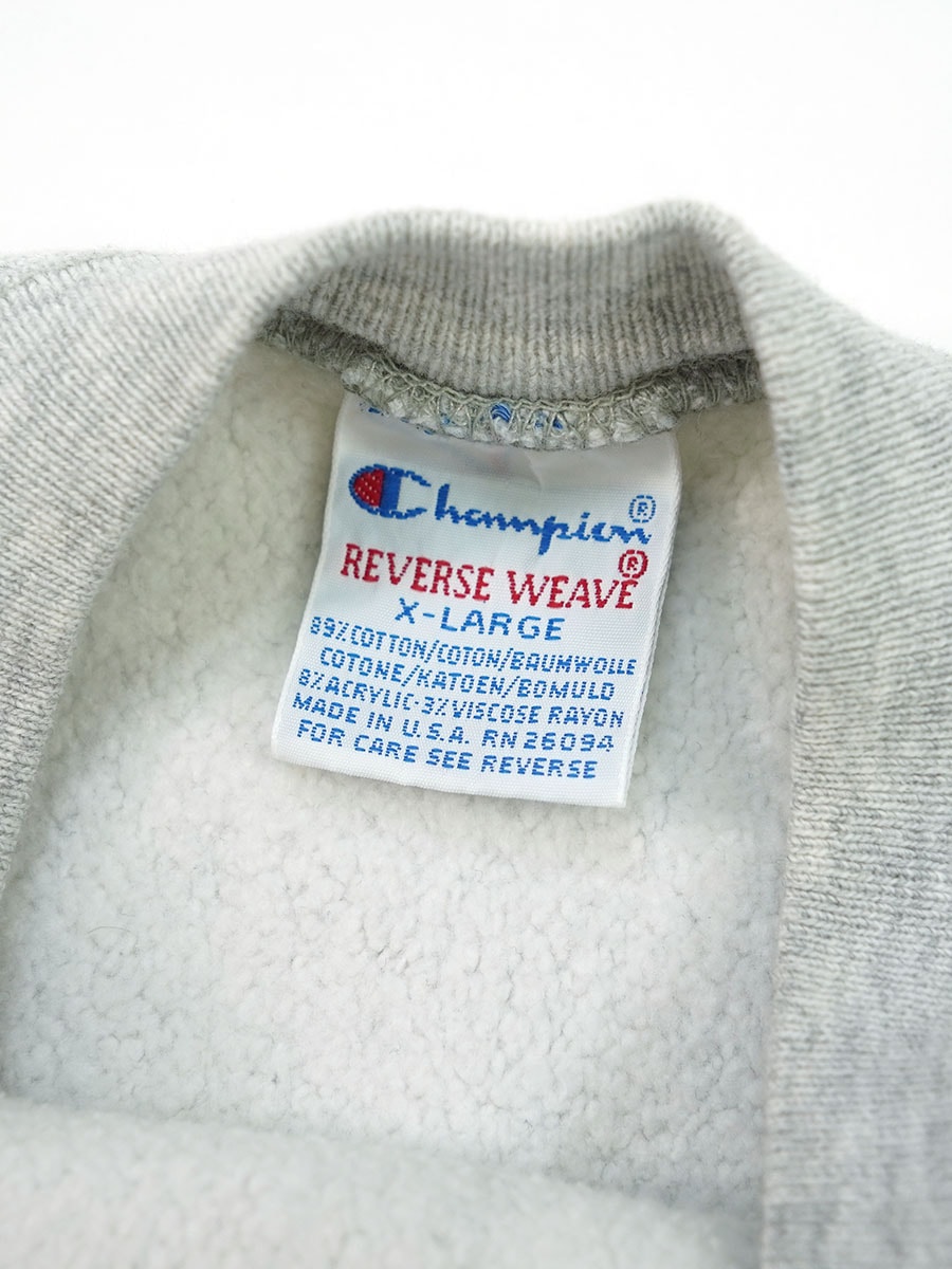 90'S CHAMPION REVERSE WEAVE PLAIN GREY (SIZE. X LARGE) MADE IN USA