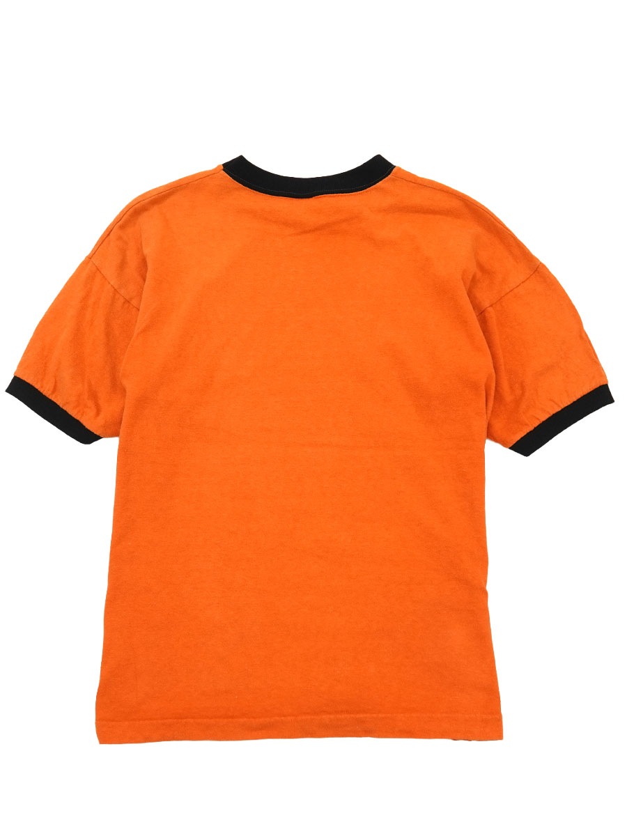 Champion　ビンテージTシャツ　70年代　 Sサイズ オレンジ Champion（チャンピオン） 復刻ヴィンテージ フットボールTシャツ トップス
