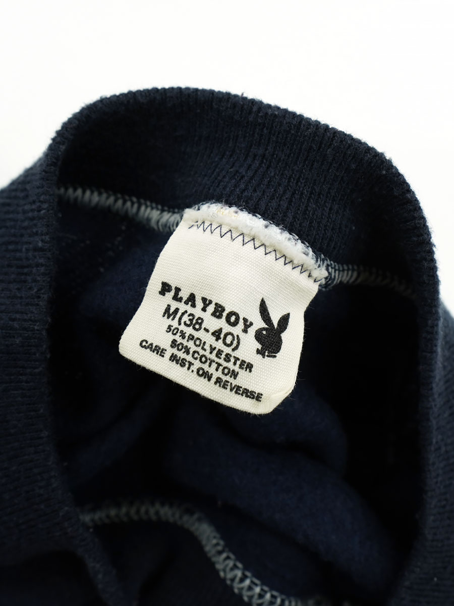 70'S PLAYBOY LOGO SWEAT SHIRT NAVY (SIZE. MEDIUM) MADE IN USA