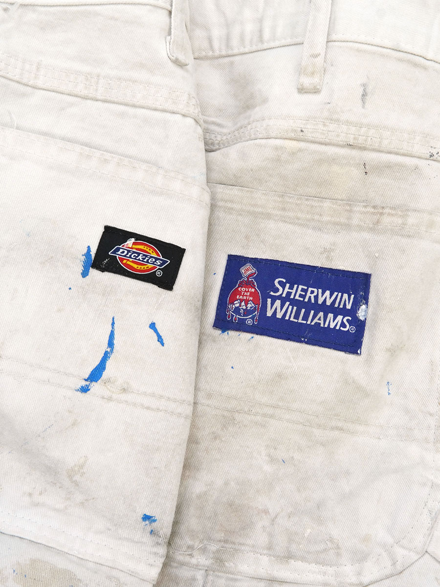00's DickiesxSHERWIN WILLIAMS ペインターパンツ ペンキ！ ホワイト