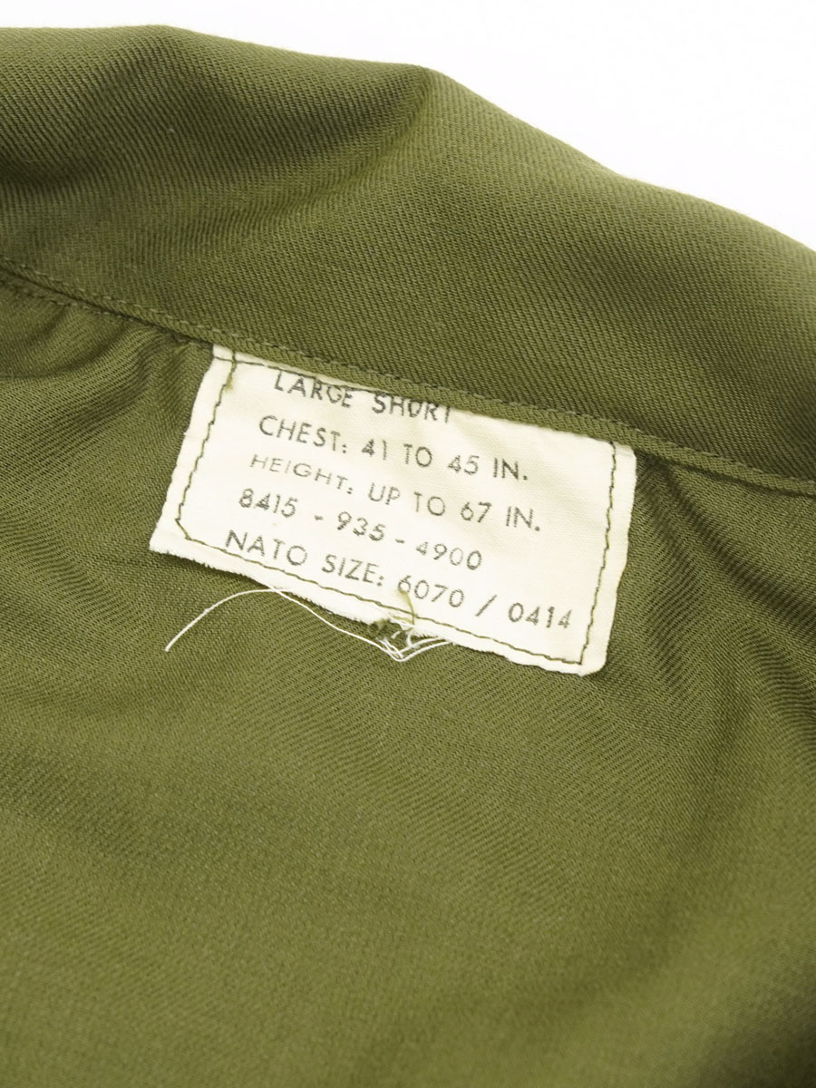 70's U.S.ARMY ヘリクルーシャツ 表記(L-SHORT)