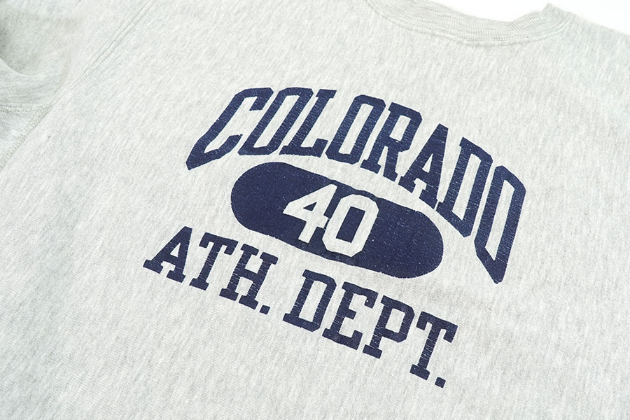 90's 刺繍タグ チャンピオンRW ''COLORADO ATH.DEPT.'' 3段プリント 表記(L) USA製
