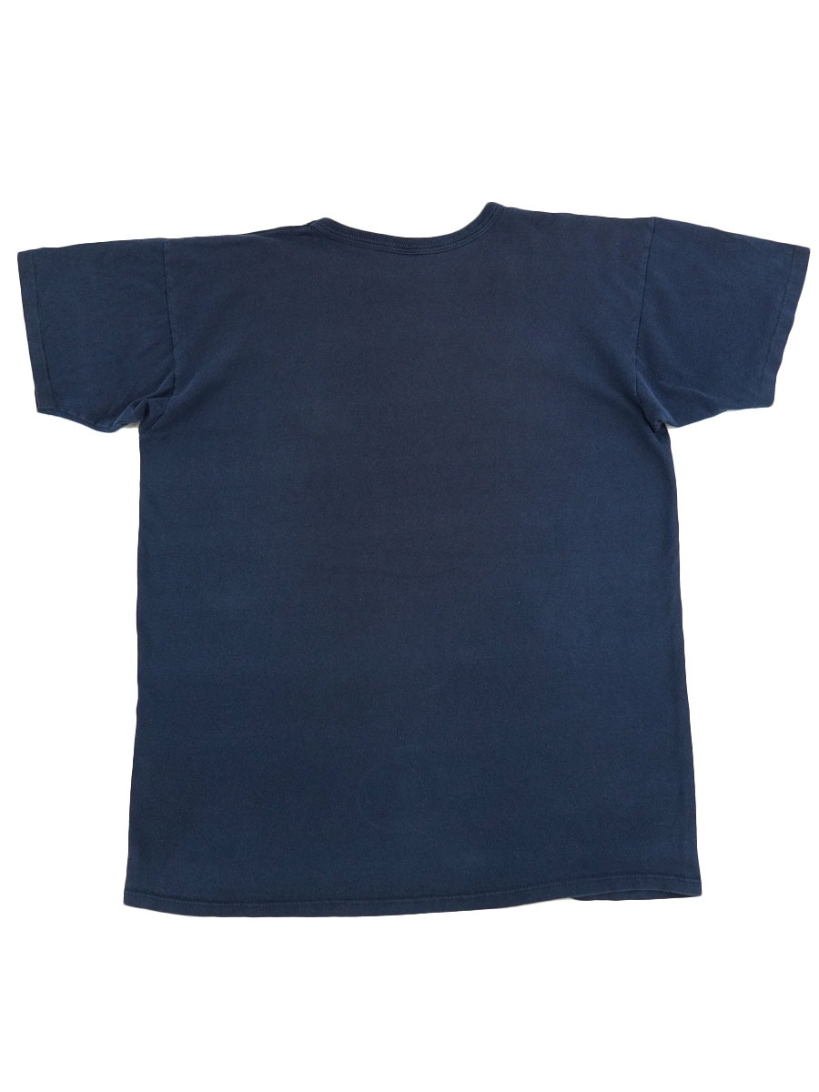 80's トリコタグ チャンピオン 無地 100%コットン Tシャツ ネイビー