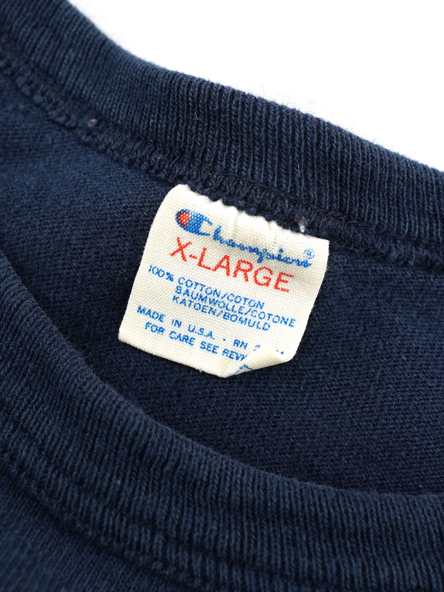 80's トリコタグ チャンピオン 無地 100%コットン Tシャツ