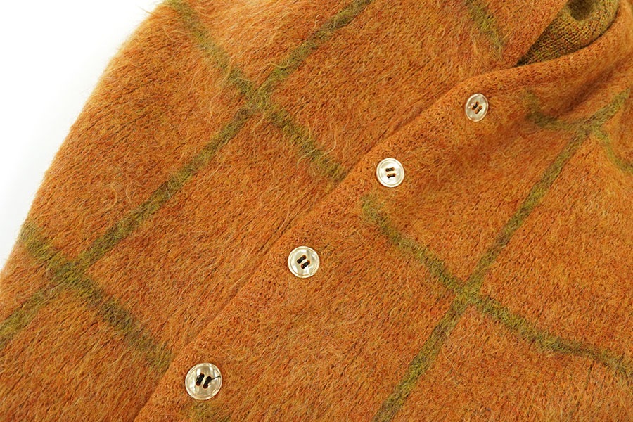 60's Scudder Sportswear チェック柄 ウールカーディガン 表記(L