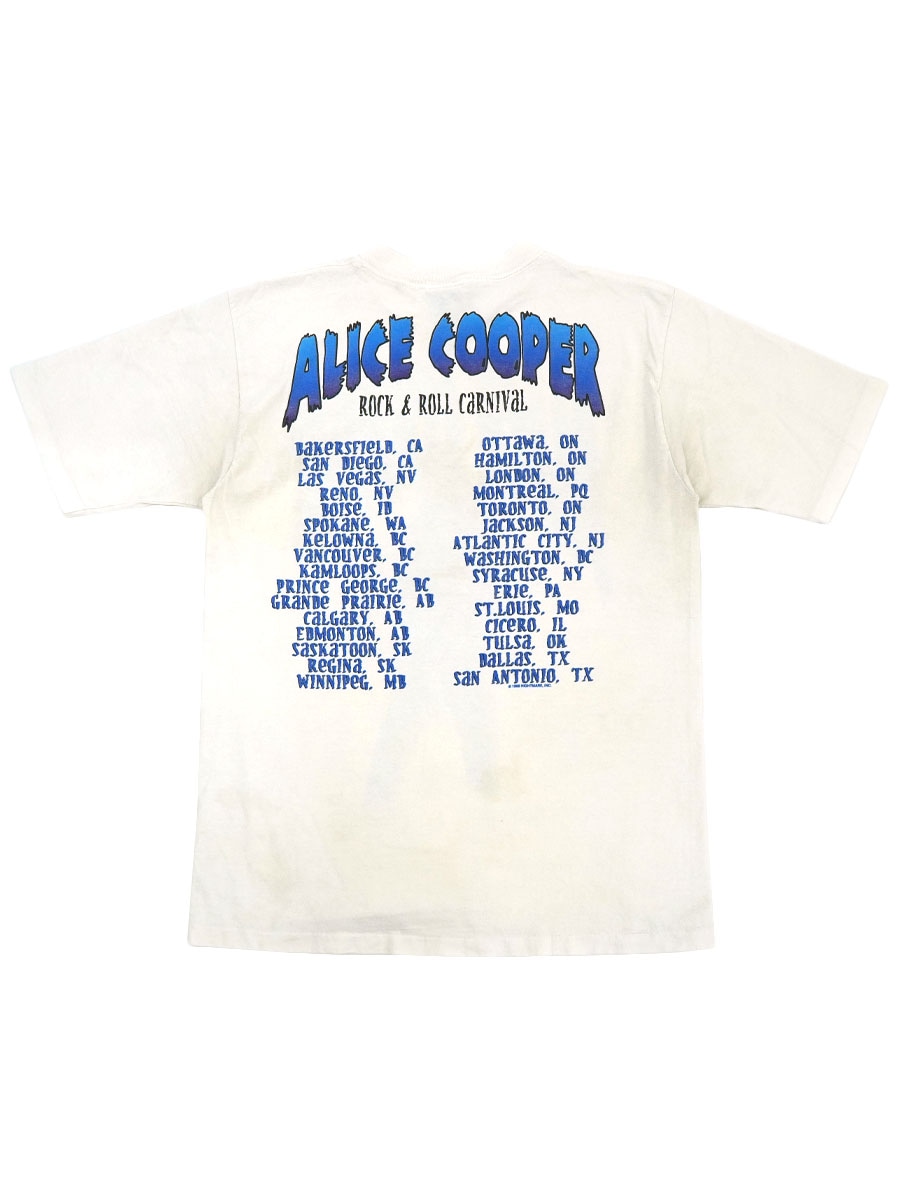 アリスクーパー ALICECOOPER両面プリントPSYCHODRAMAツアーT 90's All Sport アリス・クーパー ''ROCK & ROLL CARNIVAL'' 両面