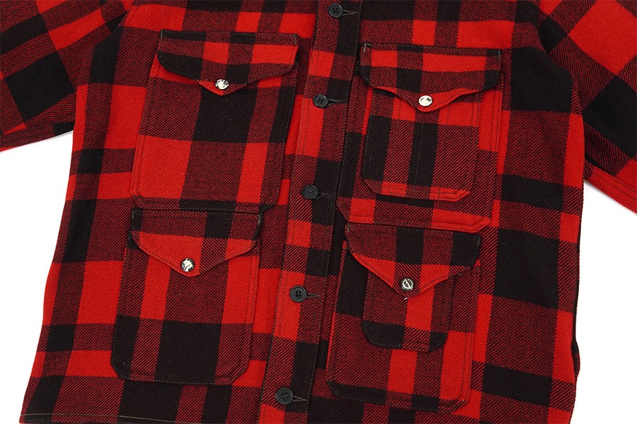 40's～ FILSON 赤黒バッファローチェック ウールマッキーノ