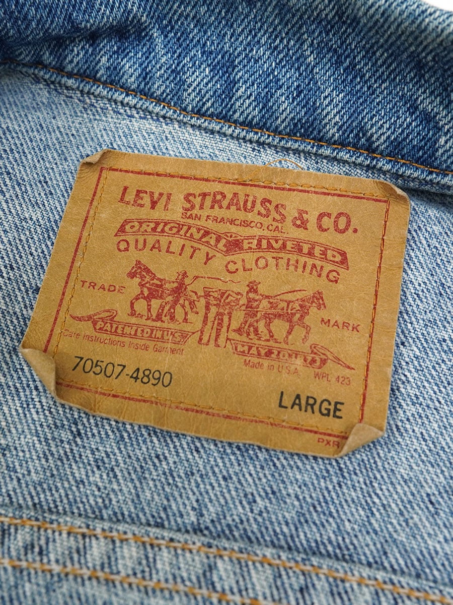 80's Levi's 70507 4ポケ デニムJKT デカパッチ 表記(L) USA製 | SOLD