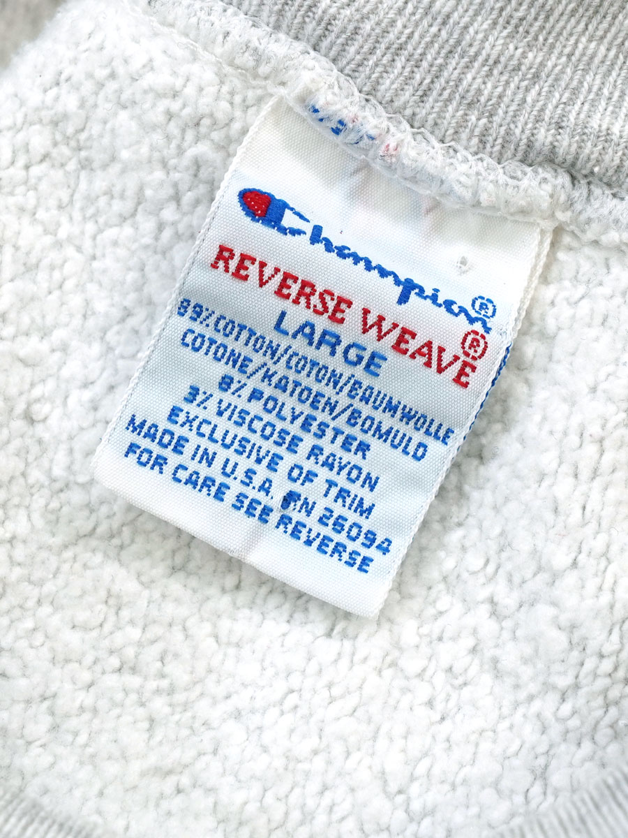 90's 刺繍タグ チャンピオンRW ''NORTHWESTERN'' 紫プリント