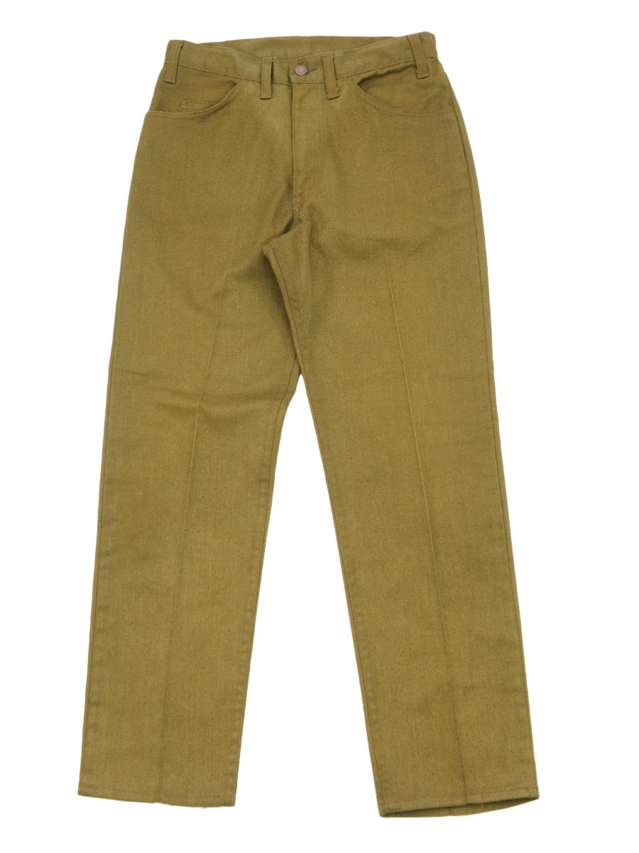 70'S LEVI'S BIG E STA-PREST COTTON TWILL PANTS OLIVE (APPROX.W29