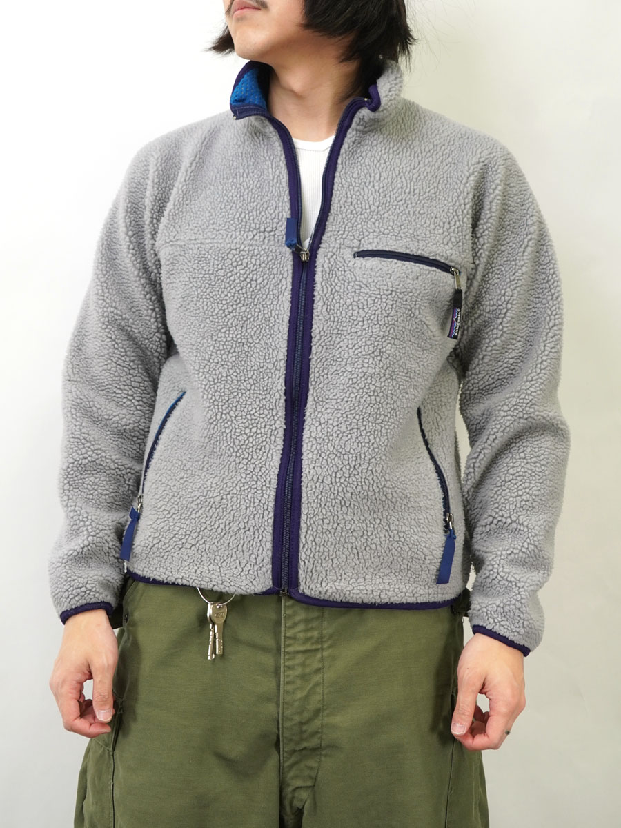 91 パタゴニア ベビーレトロカーディガン ヘザーグレー 表記(S) USA製