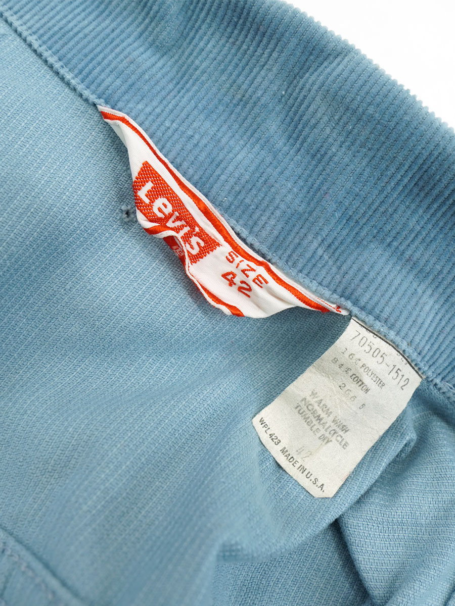 70's Levi's 70505 3rd型 コーデュロイJKT サックス 表記(42) ②