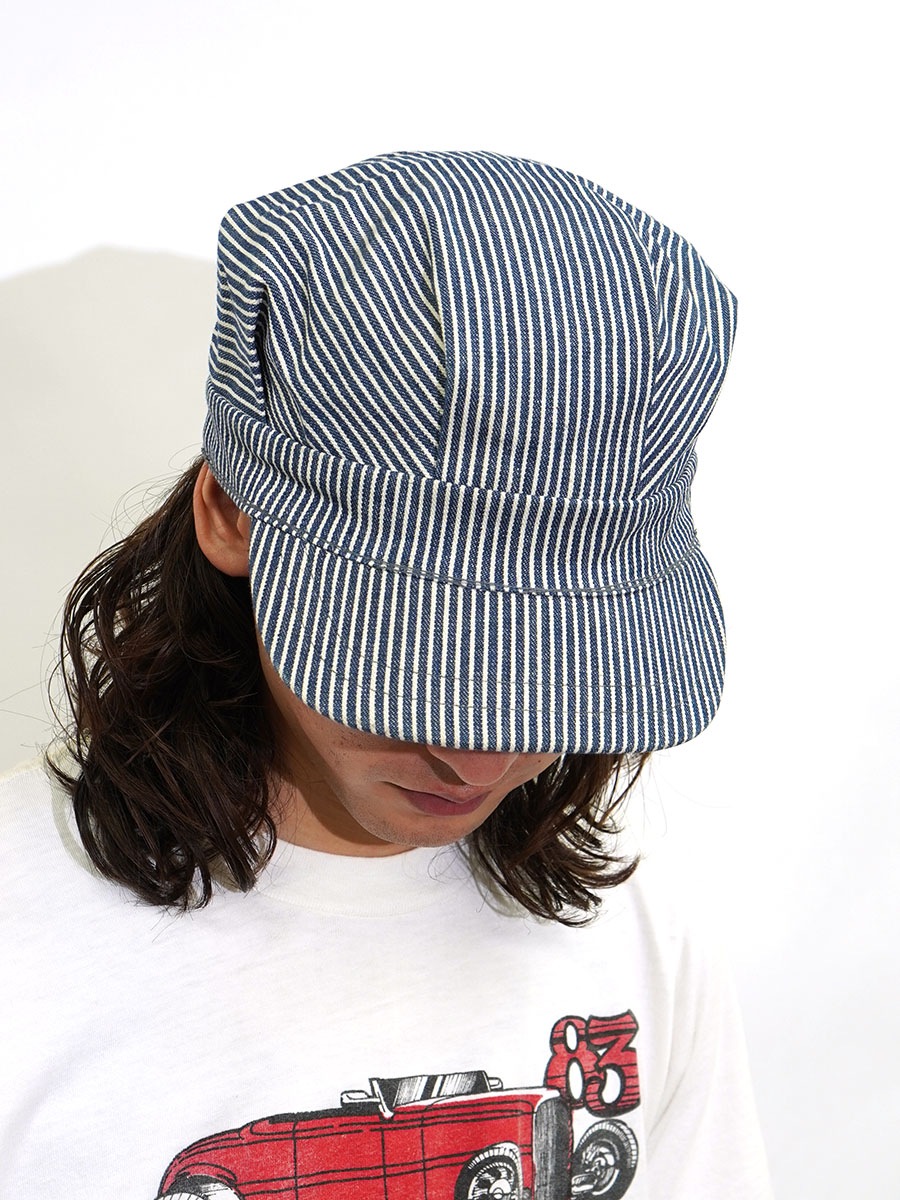 70's～ ヒッコリーストライプ ワークキャップ 表記(7 1/8) | NEW ITEM