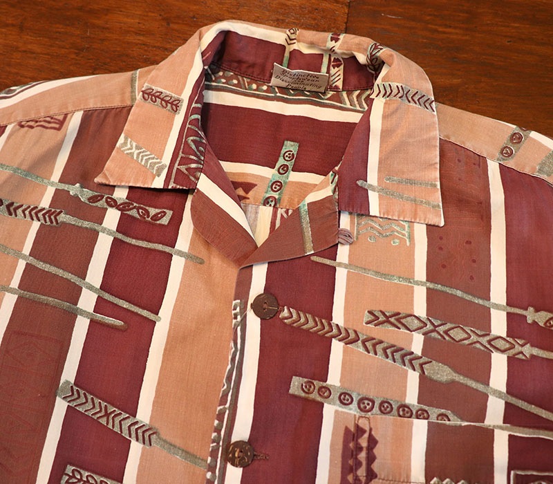 1950s COTTON HAWAIIAN SHIRT , Size M