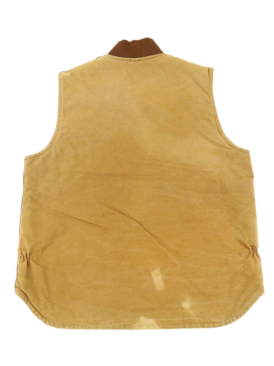 90'S CARHARTT DUCK VEST TAN (SIZE.X LARGE) MADE IN USA