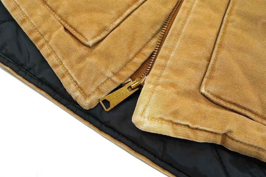 90'S CARHARTT DUCK VEST TAN (SIZE.X LARGE) MADE IN USA