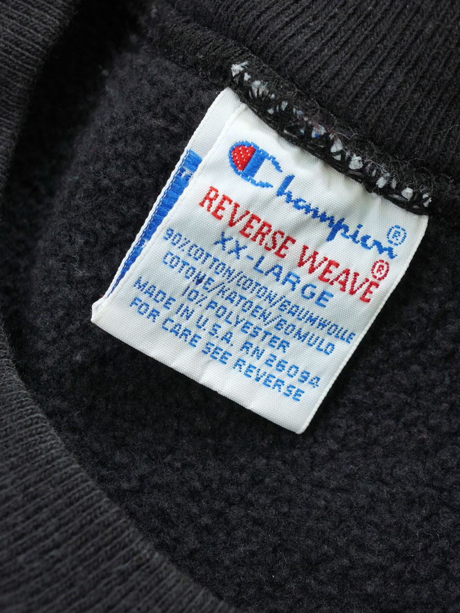 90's 刺繍タグ チャンピオンRW ''OKLAHOMA STATE'' ブラック 表記(XXL