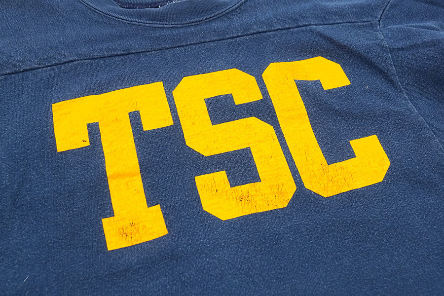 70's バータグ チャンピオン ''TSC'' フットボールTシャツ ネイビー