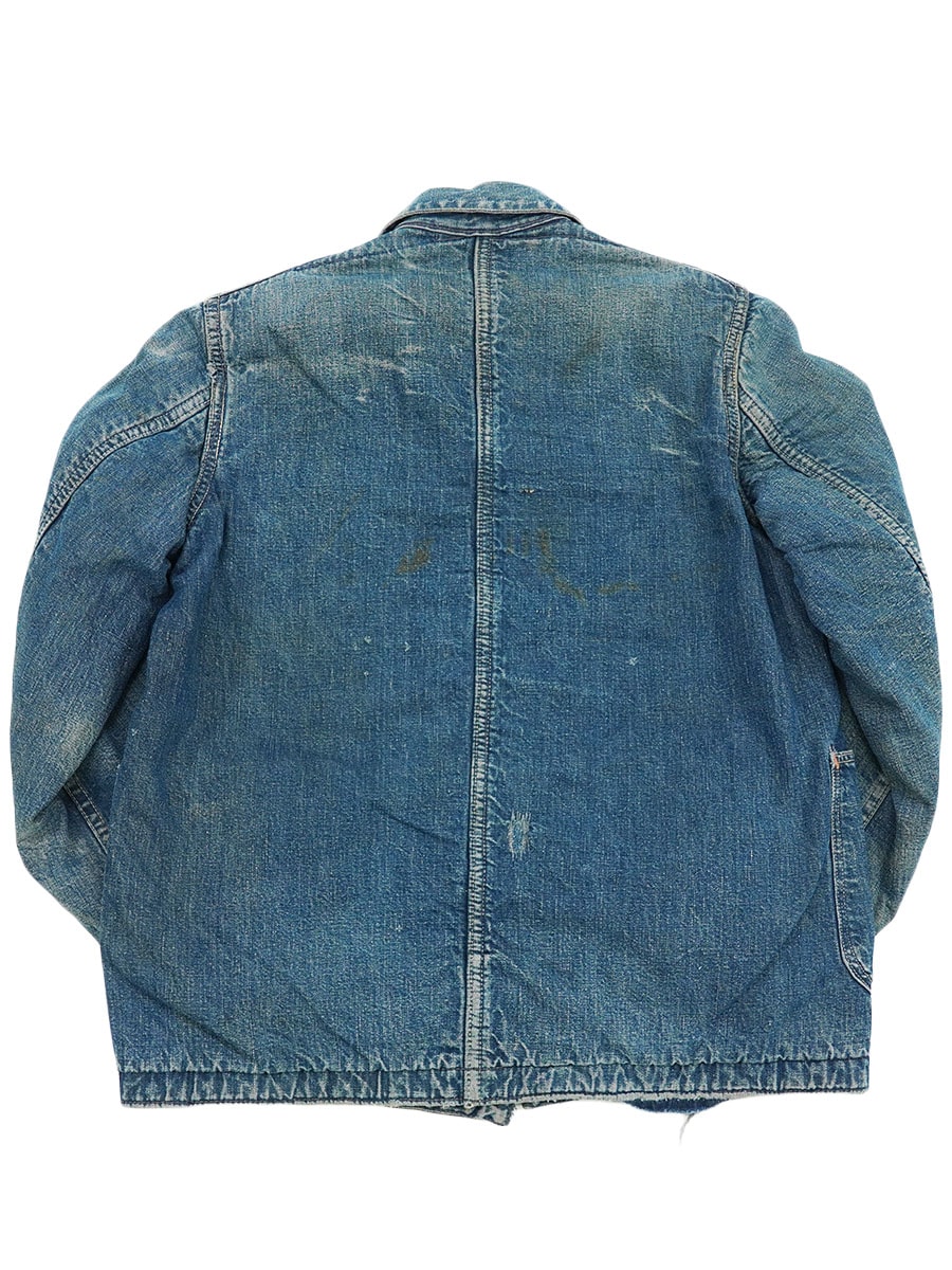 40s WWⅡ army カバーオール　月桂樹ボタン 40's WWⅡ 月桂樹ボタン 2ポケット ブランケットライナー デニム