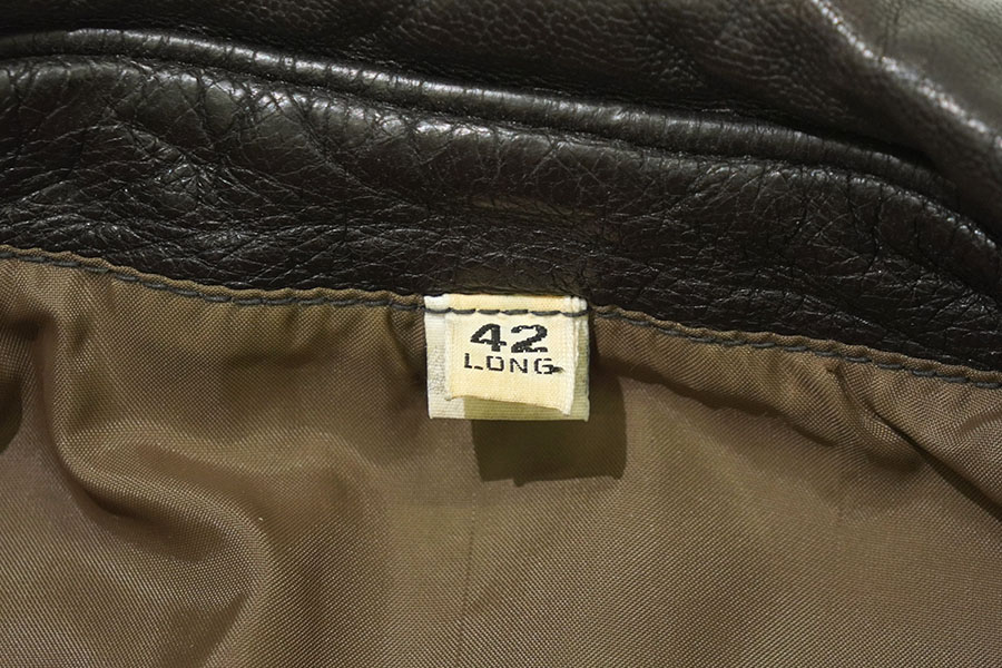 80's A-2タイプ レザーフライトジャケット 表記(42 LONG) USA製