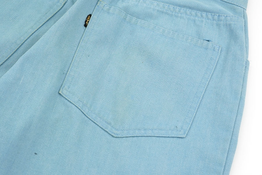 70'S LEVI'S BIG-E STA-PREST COTTON TWILL PANTS LIGHT BLUE (APPROX.W29 L32)