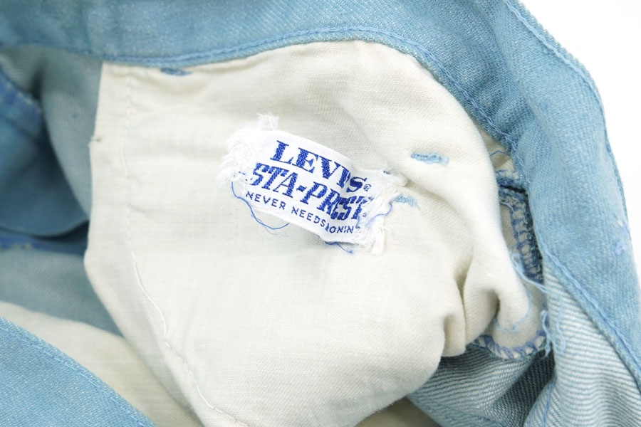 70'S LEVI'S BIG-E STA-PREST COTTON TWILL PANTS LIGHT BLUE (APPROX.W29 L32)