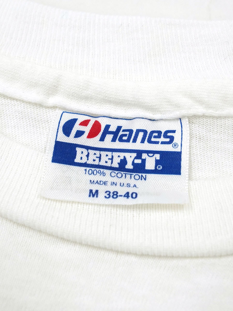 80's～ Hanes ''Intel'' 100％コットン プリントTシャツ 表記(M