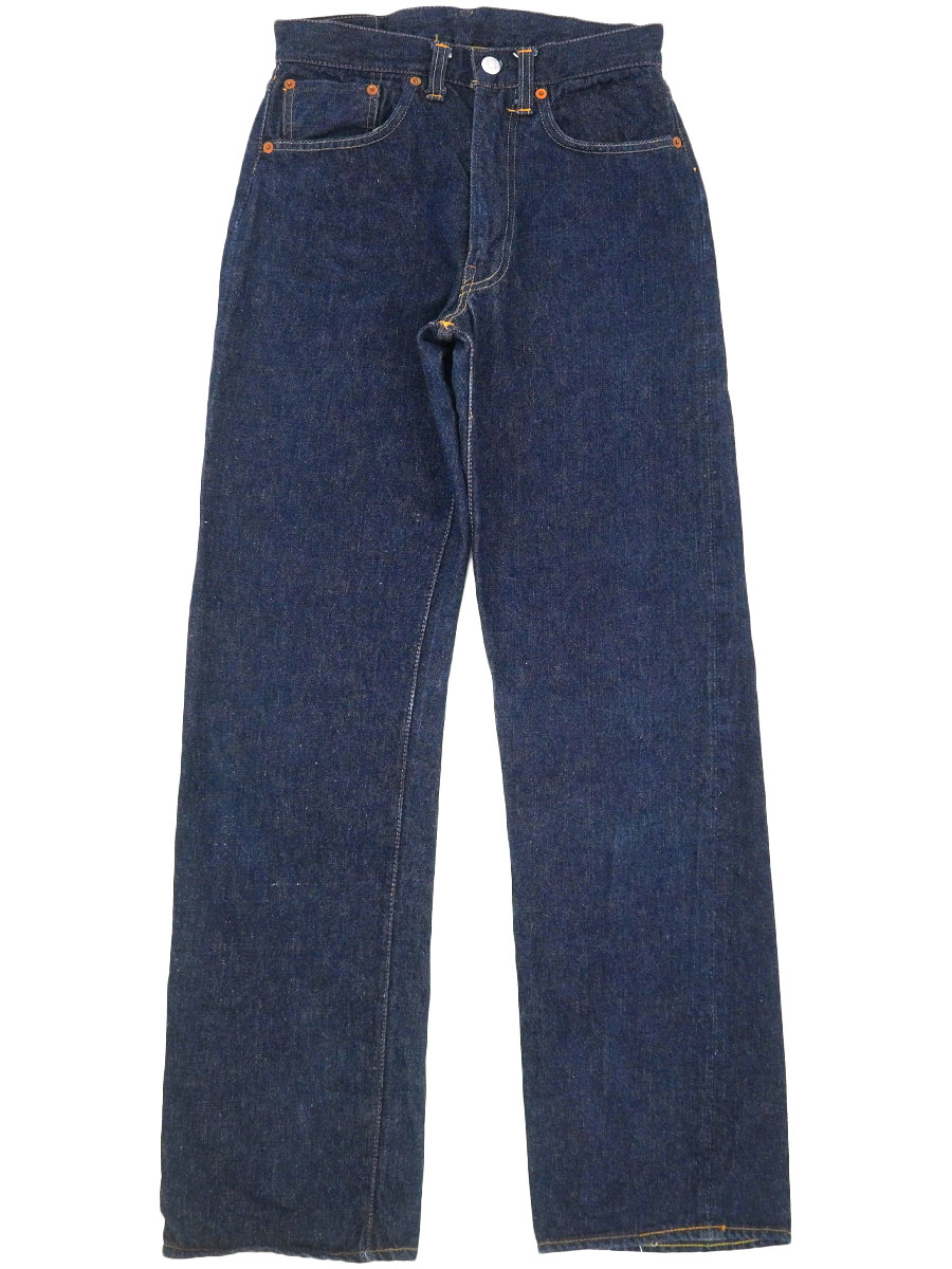 50's Levi's 504ZXX レザーパッチ デニムパンツ 納紺 実寸(26.5x30.5位