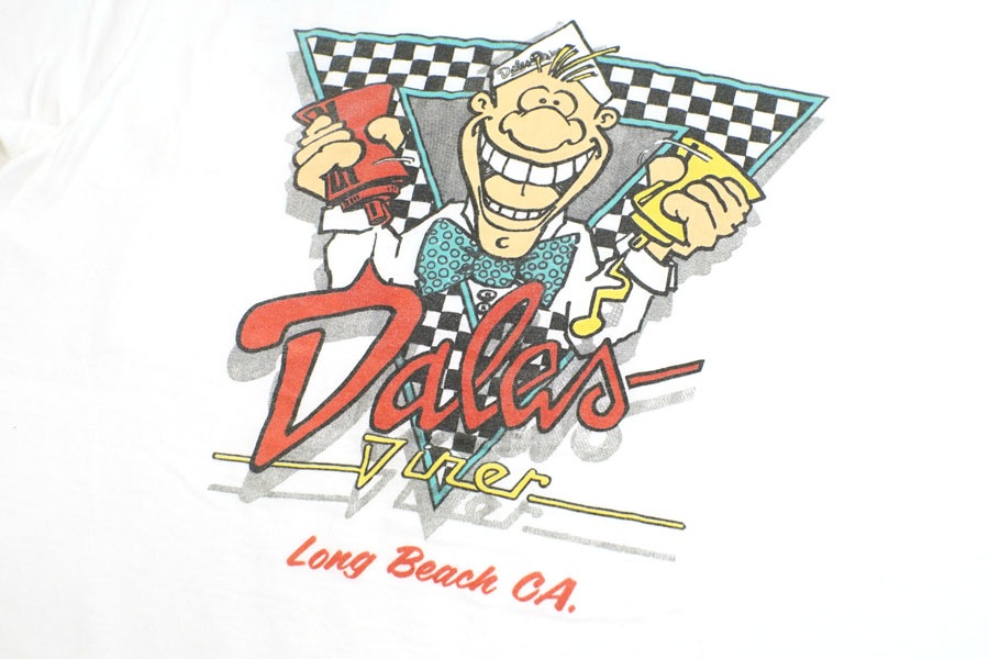 80's Hanes ''Dale's Diner'' 両面プリント ポケットTシャツ 表記(M) USA製