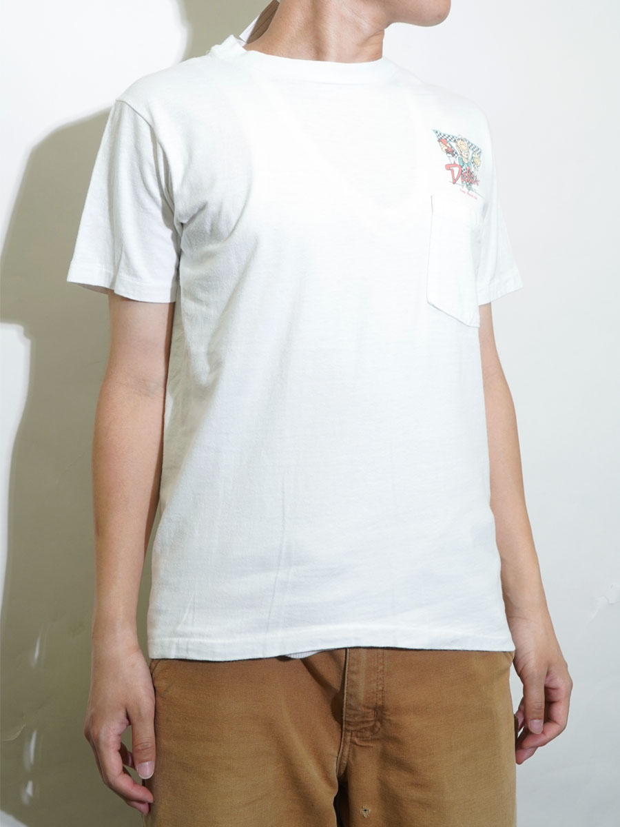 80's Hanes ''Dale's Diner'' 両面プリント ポケットTシャツ 表記(M) USA製