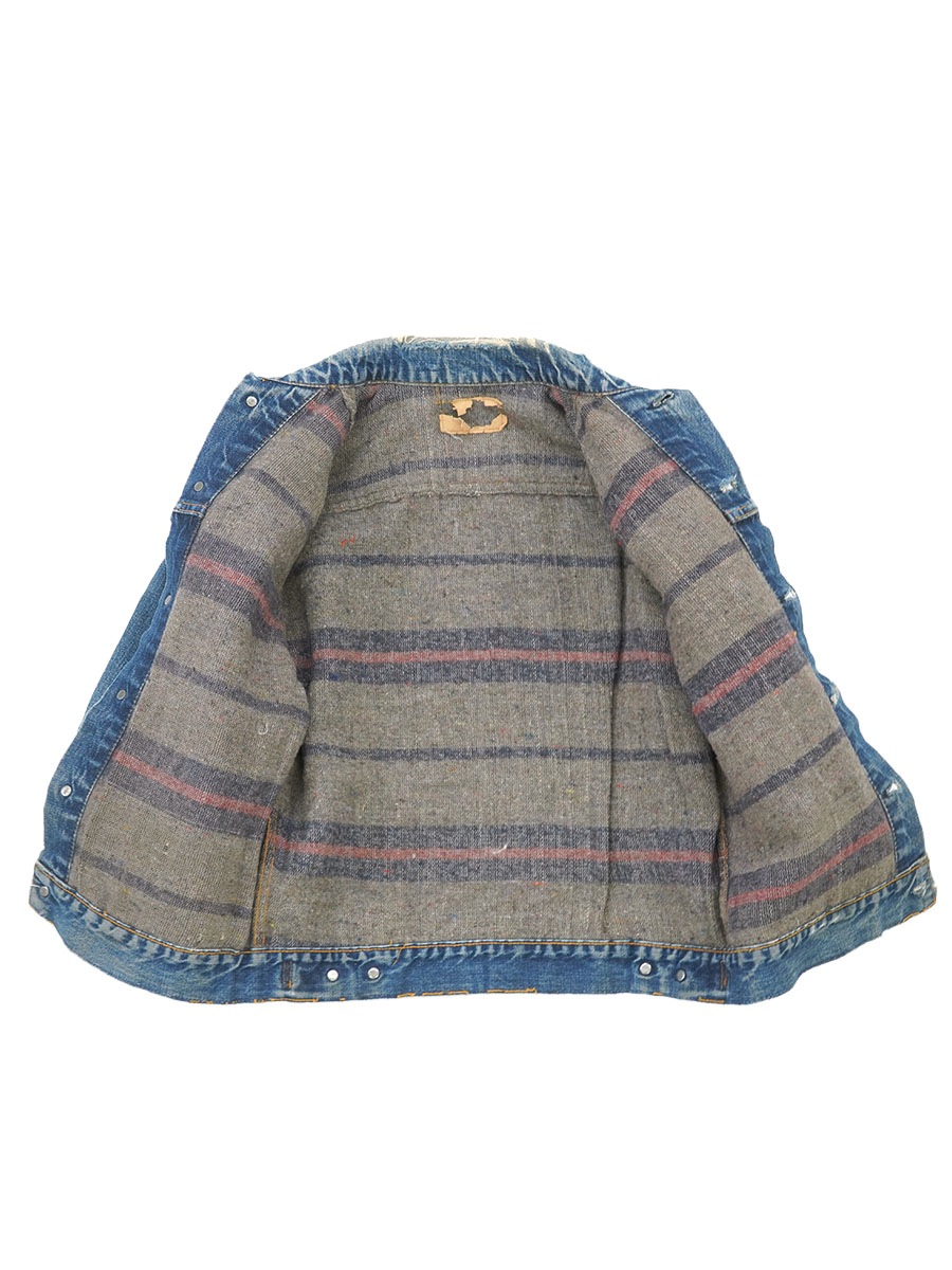 60'S LEVI'S 70505 BIG E DENIM JACKET BLANKET LINED (APPROX.38