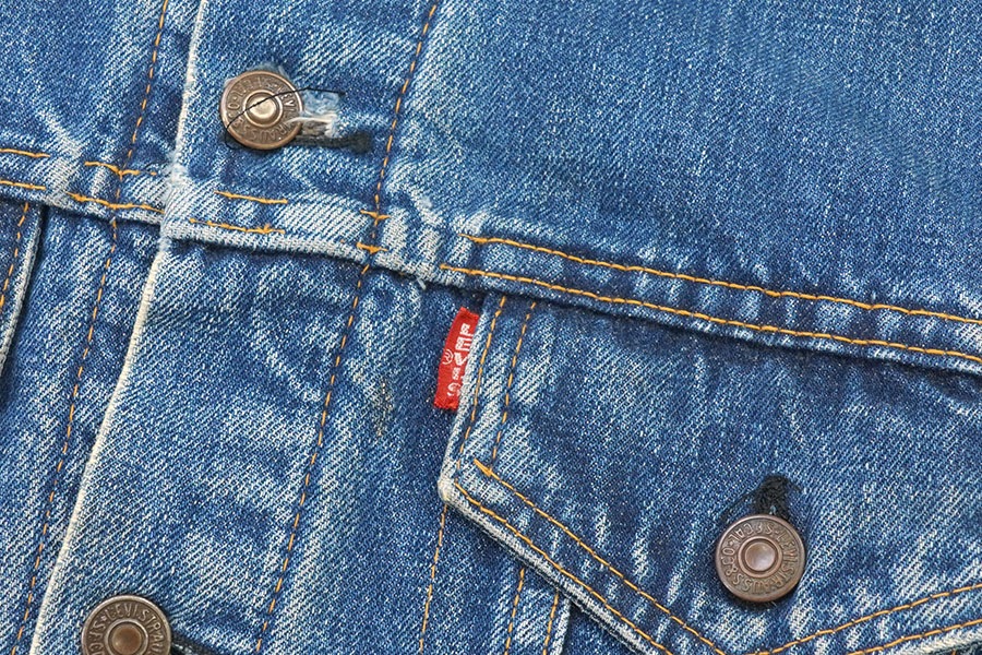 60'S LEVI'S 70505 BIG E DENIM JACKET BLANKET LINED (APPROX.38