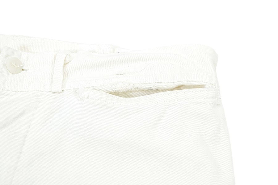 40's U.S.NAVY 巻き コットンセーラーパンツ ホワイト 実寸(29.5x32位
