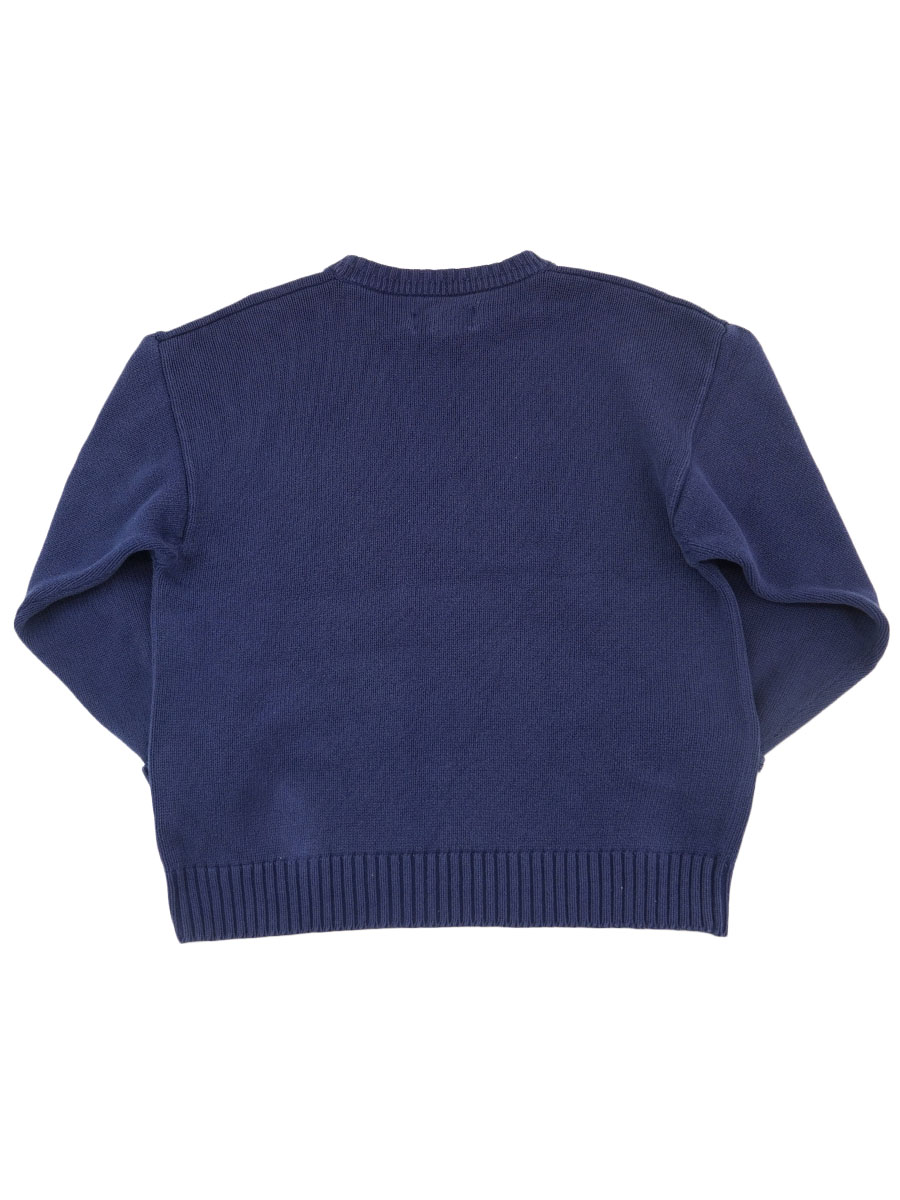 80's～ 黒タグ エディバウアー コットンニット ネイビー 表記(M