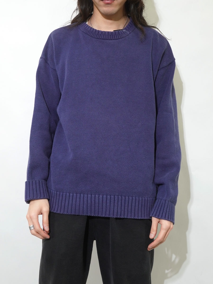 80's～ 黒タグ エディバウアー コットンニット ネイビー 表記(M